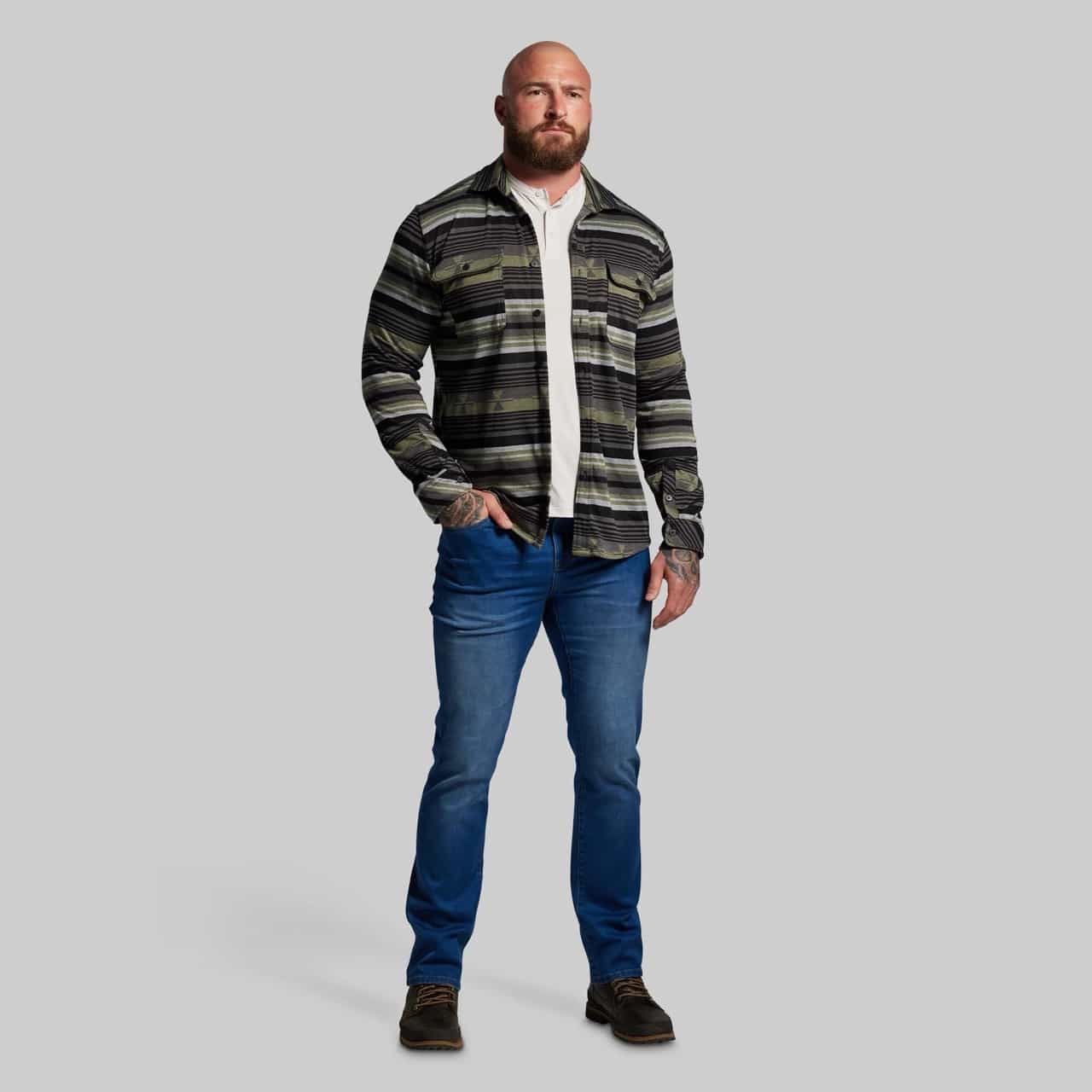 Born Primitive Woodsman Stretchy Flannel pasture product view 1