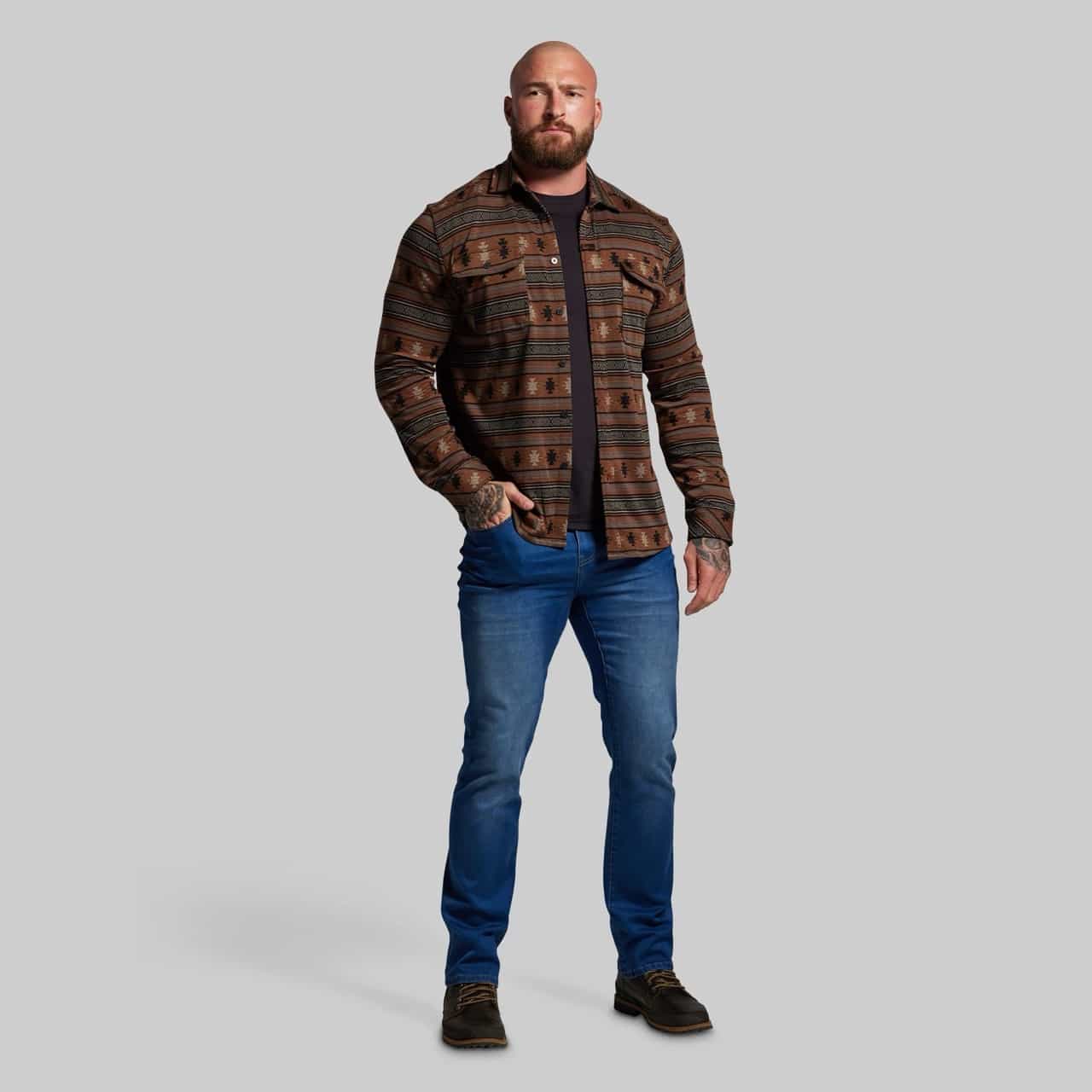 Born Primitive Woodsman Stretchy Flannel rancho product view 3
