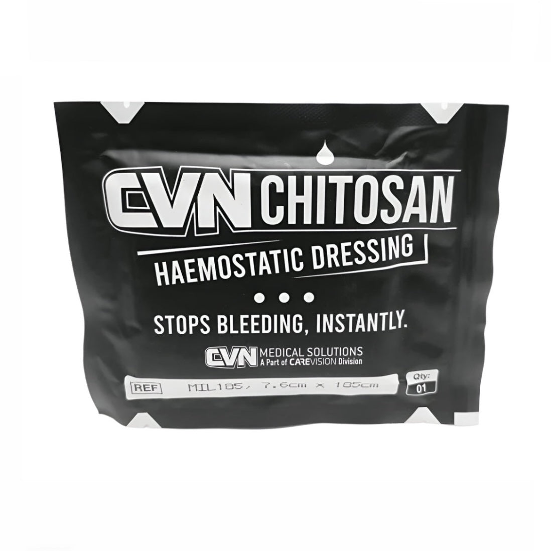 CVN Chitosan Hemostatic Dressing package