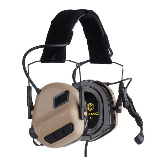 Earmor M32 PLUS communication headset coyote tan