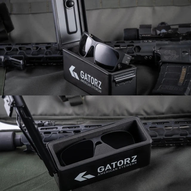 Gatorz Ammo Can Case metal sunglasses storage case detail