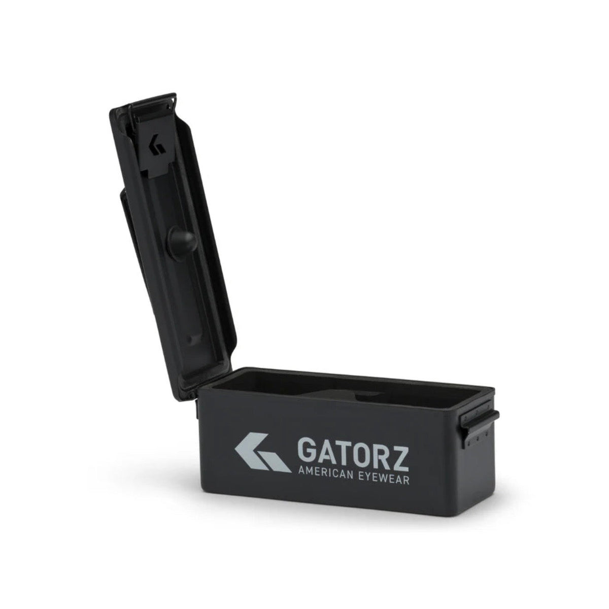 Gatorz Ammo Can Case open with protective foam insert for sunglasses