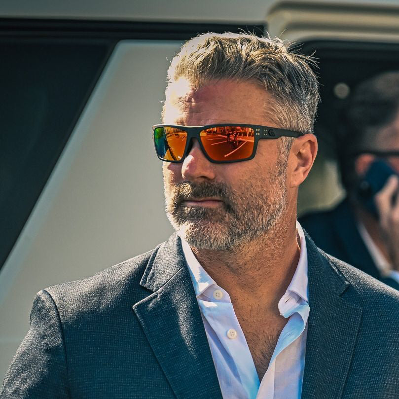 Gatorz Sentix Tactical Eyewear worn with suit