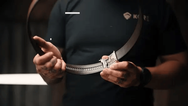 Kore Essentials EDC Gun Belt cutting and sizing detail 2