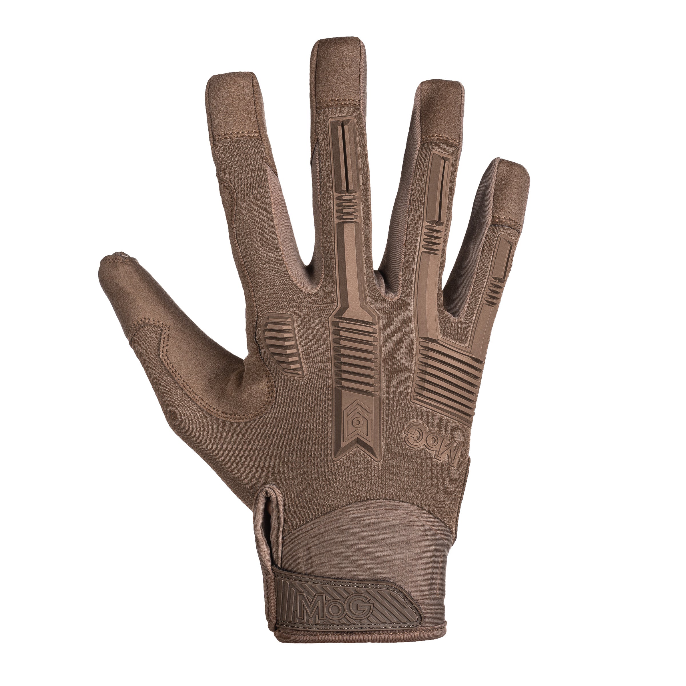 MoG Target High Abrasion Ergoshield Tactical Gloves coyote brown back of hand