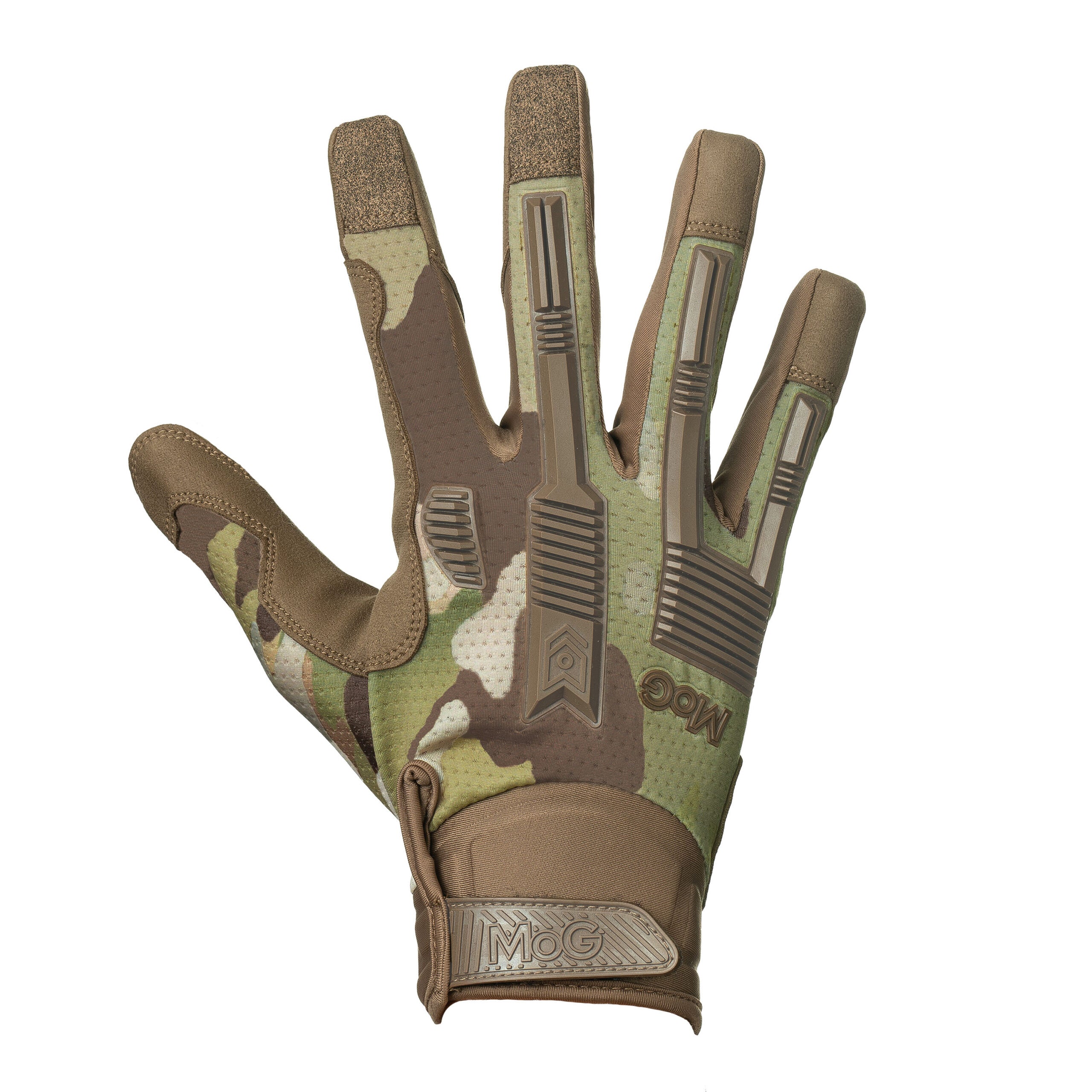 MoG Target High Abrasion Ergoshield Tactical Gloves Multicam back of hand