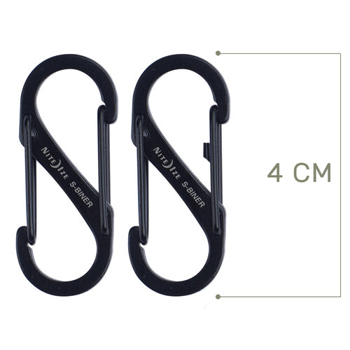 Nite Ize S-Biner #1 2 Pack black carabiners product view 1