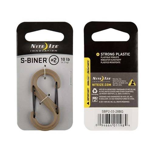Nite Ize S-Biner #2 Plastic coyote product detail 1