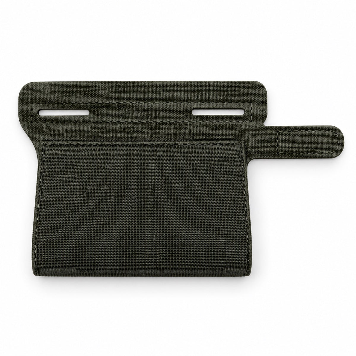 Panneltac Low Vis IFAK separate Ranger Green elastic tourniquet holder with mounting slots