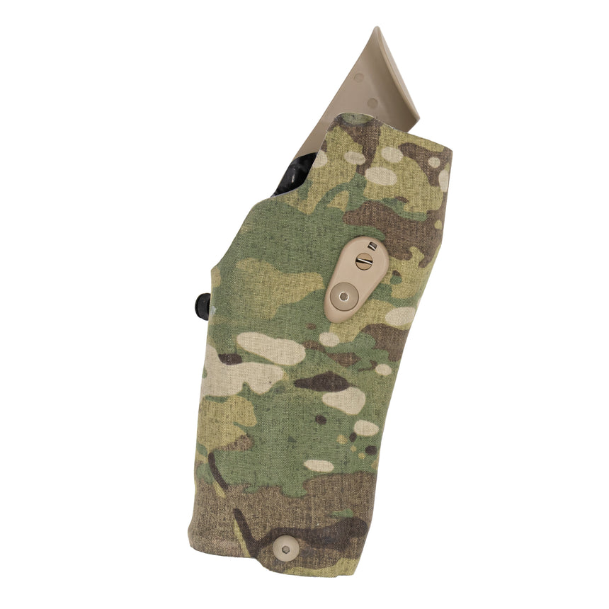 Safariland 6354RDSO ALS holster with QLS 19 fork in Multicam