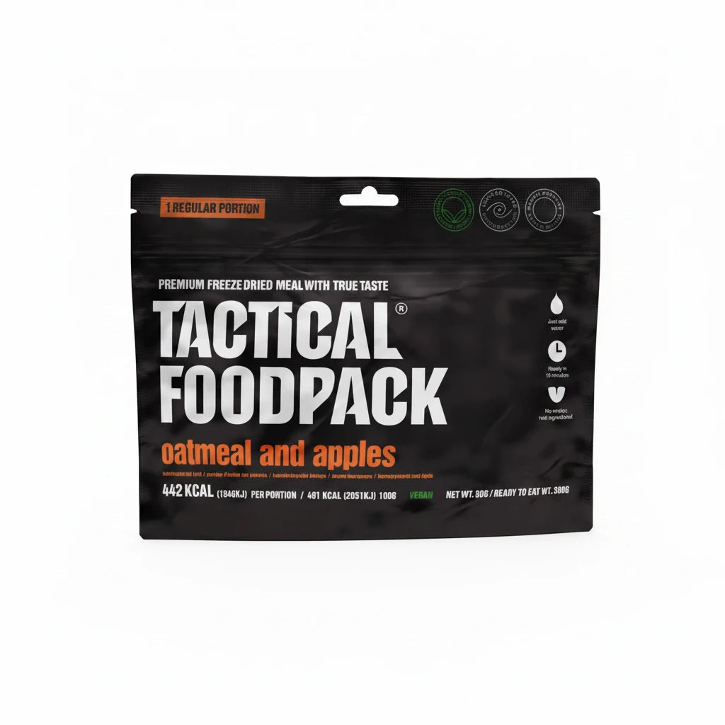 Tactical Foodpack Oatmeal and Apples package