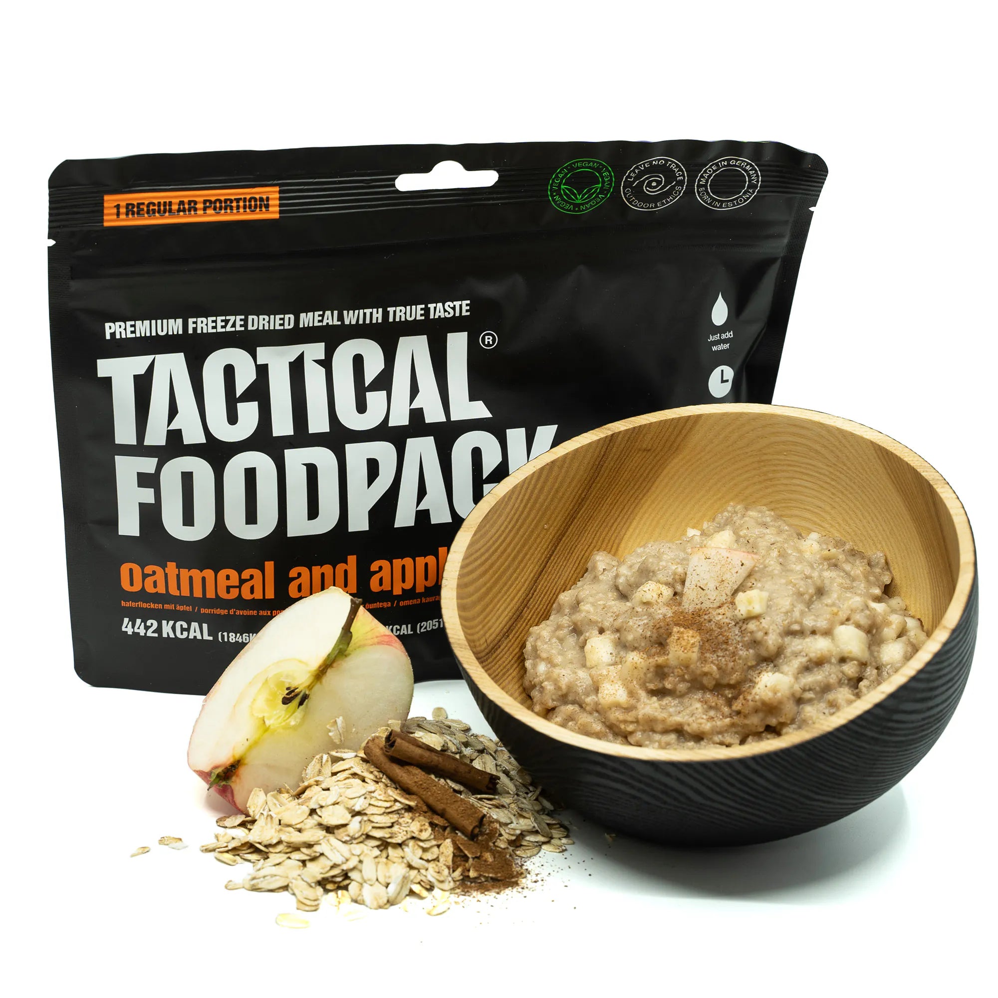 Tactical Foodpack Oatmeal and Apples prepared meal