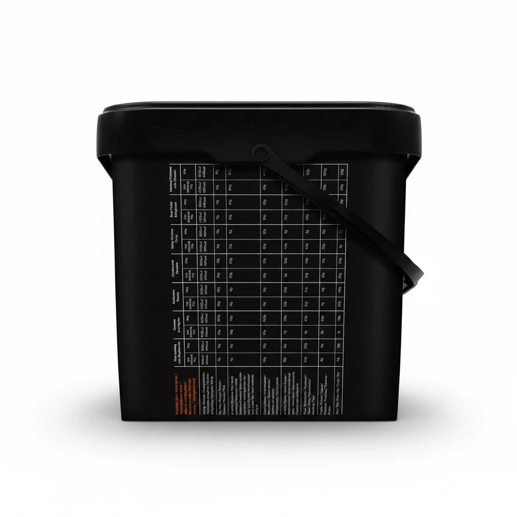 Tactical Foodpack Weekpack Alpha container right side with measurement chart