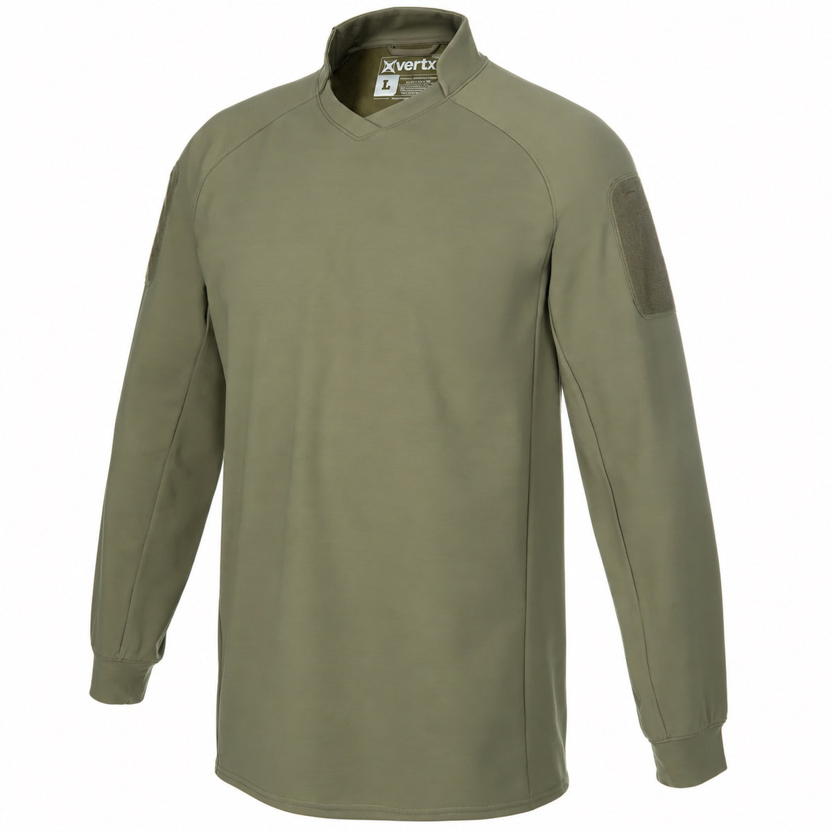 Vertx Men's Enduro Training Long Sleeve Shirt in Ranger Green, front view on white background