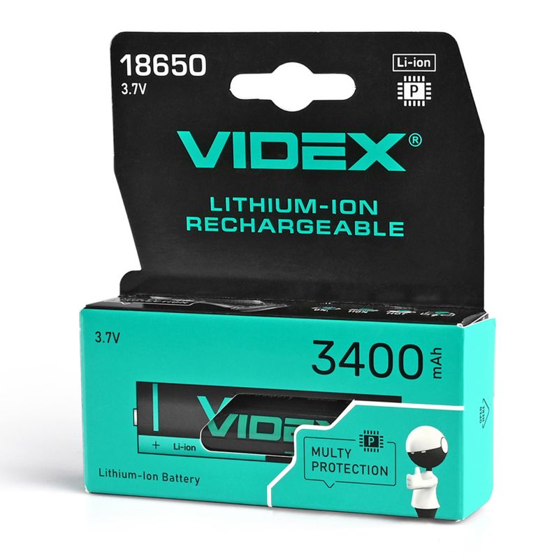 Videx 18650 Rechargeable Battery 3400 mAh