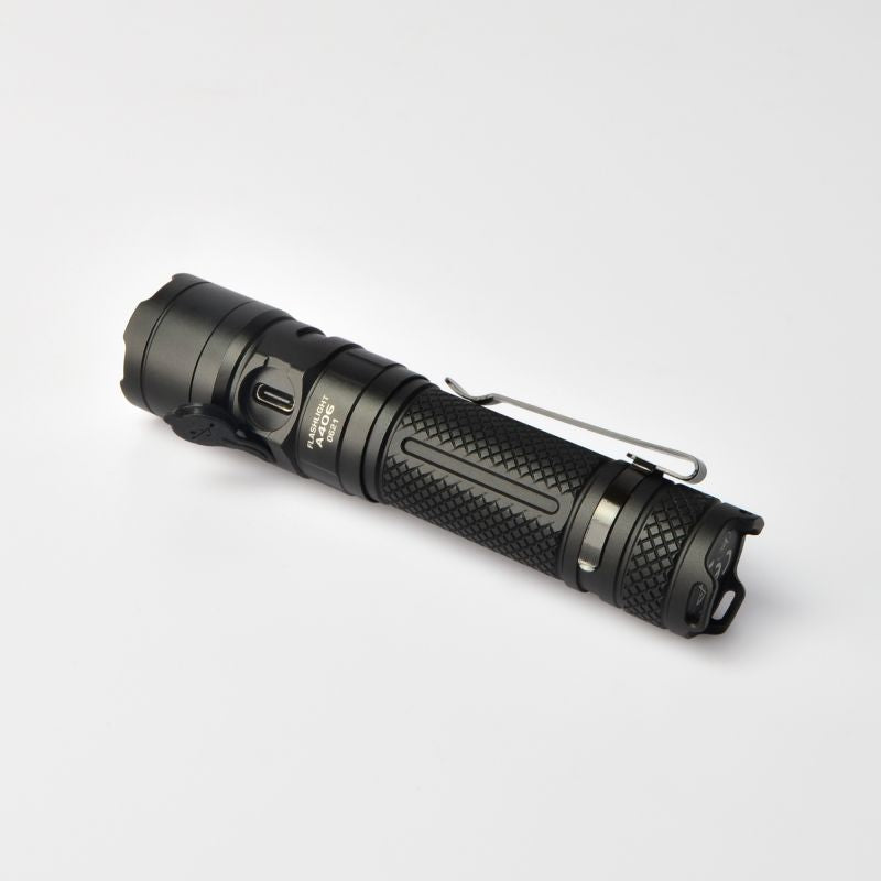 Videx A406 Tactical Flashlight - 4000 lm charging port
