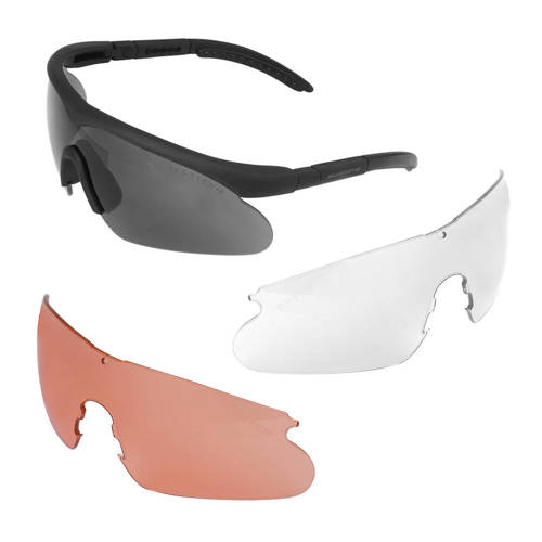 Swisseye raptor safety glasses black in 3 colours